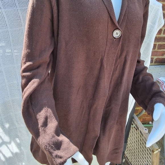 Kikit Plus‎ Size Brown hooded sweater 1X - Picture 3 of 12